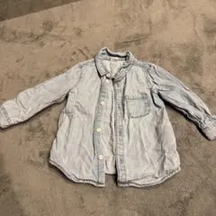 H&M ライトブルー ボタン付きシャツ 80cm ベビー服　シャツ