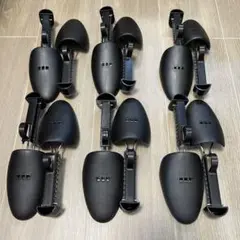 靴の型崩れを防ぐシューズキーパー6足セット22cm~32cm対応両足　ブラック