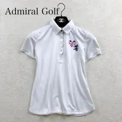 アドミラルゴルフ Admiral 半袖 ポロシャツ 白 ハートロゴ ゴルフウェアのサムネイル