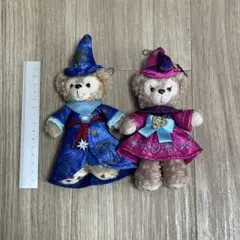 ダッフィー＆シェリーメイ　ぬいぐるみバッジ2個セット