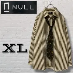 シャツ+ネクタイ　アイボリー　ストライプ　ダークグリーン　幾何学模様