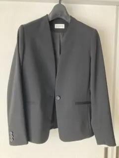 【未使用】PLST ノーカラージャケット　黒