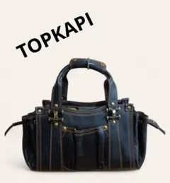 TOPKAPI ブラック レザーハンド ミニトートバッグ