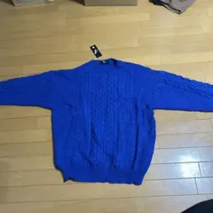 ブルー ニットセーター Lサイズ タグ付き