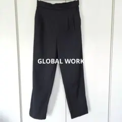 極美品　グローバルワーク　あったかウツクシルエットテーパードパンツ　L