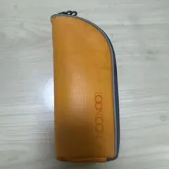 LOONCOON オレンジ 筆箱 メッシュポケット付き