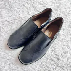 銀座ヨシノヤ　スリッポン　ウォーキングシューズ　ブルー系　23.5EEEE
