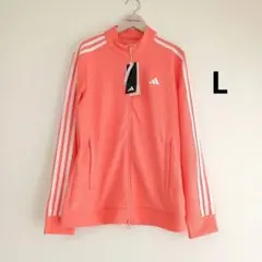 【新品】adidas GOLF スリーストライプス 長袖フルジップジャケット L