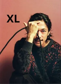 WACKO MARIA レオパード柄セーター XL ネイビー