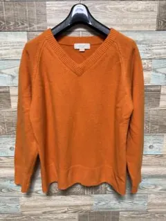 B:MING by BEAMS✦ウールVネックニット✦オレンジ✦秋冬差し色コーデ