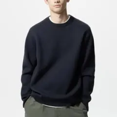 ウォッシャブルミラノリブクルーネックセーター