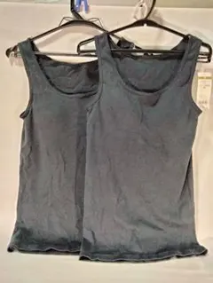 ヨーカドー カップ付き タンクトップ 2枚 M 綿100%（8-2080）