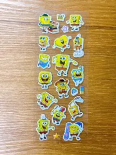 【訳あり　ズレ】スポンジボブ　ぷくぷくシール　立体シール1枚　匿名配送