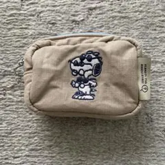 25aw Peanuts ピーナッツ 75周年刺繍ミニポーチ スヌーピー