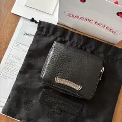 【ギャランティ付】クロムハーツ　二つ折り財布　ジップビルコンパクトウォレットミニ ギャランティ付】クロムハーツ 二つ折り財布 ジップビル
