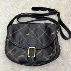 LONGCHAMP ショルダーバッグ 斜め掛け レザー ブラウン