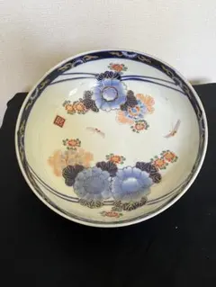 明治伊万里 色絵大皿 染付 金彩 花鳥山水文 古伊万里様式 飾皿 - メルカリ