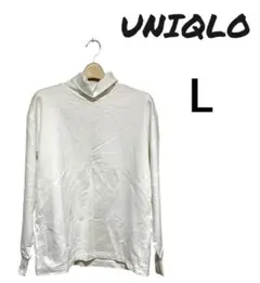 古着 メンズ レディース UNIQLO ユニクロ 白 Lタートルネック セーター