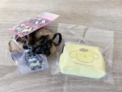 サンリオ ポムポムプリン ギャルらび ファーチャーム 文字デザイン がまぐち