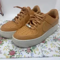 NIKE エアフォース1　厚底スニーカー　24㎝　オレンジ