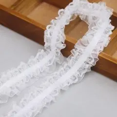 R1120 フリルラッセルレース ゴム入り幅4cm*2m