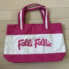 Folli Follie フォリフォリ ハンドバック トートバッグ ピンク ロゴのサムネイル