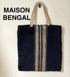 美品 MAISON BENGAL ジュート トートバッグ ブラックのサムネイル