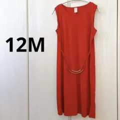 【12M】レッド ノースリーブ ワンピース サイズ