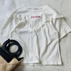 フリークスストア　フリルロゴ　Tシャツ　トップス　ホワイト◆8332のサムネイル