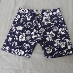 EDWIN GOLF 花柄ショートパンツ ネイビー