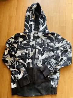 PUMA カモフラージュ柄 フルジップパーカー 150cm