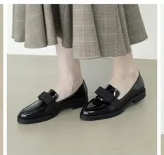 ラウナレア　レインフラットリボンローファー