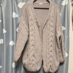GYDA ケーブル編み カーディガン Fサイズ　ピンク