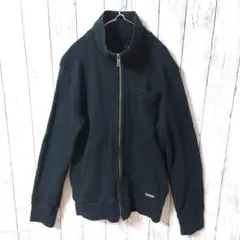 バーバリーブラックレーベル　スウェット　フルジップ　刻印ラベル　2 M 黒