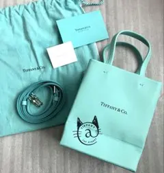 極美品【ティファニー】キャットストリート ティファニーブルー トート