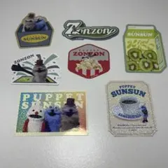 【即時発送　匿名発送】スンスンキラキラステッカー　７枚セット　ノンノン　ゾンゾン