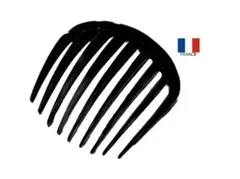 フランス製 コーム ストレート 9足 ブラック