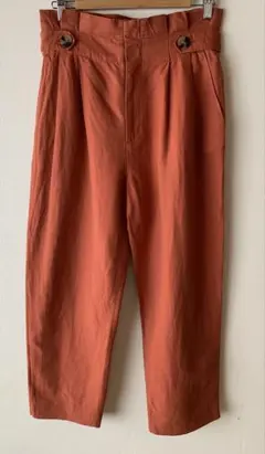 ZARA ザラ ハイウエストパンツ ワイド S リネン 綿