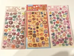 動物 食べ物 スイーツ 3Dシール　ボンボンドロップシール ドロップシール