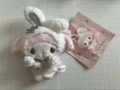 サンリオ　ラムネ　マスコットホルダー　ぬいぐるみ　マイメロ　雪うさぎ
