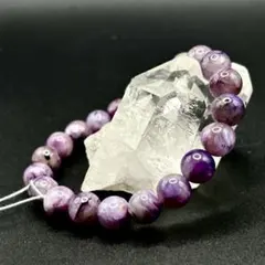 【高品質】チャロアイトシリカ　8ミリ　天然石　パワーストーン　エンジェルシリカ