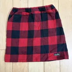 X-girl 赤黒チェック柄スカート 140 ショートパンツ エックスガール