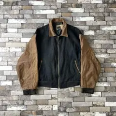 north end stadium jacket 袖レザー damagedone - メルカリ