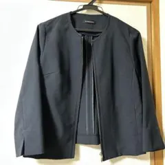 Flâneries ノーカラージャケット ブラック