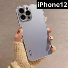 【新品未使用】iPhone12ケース ブルーグレー