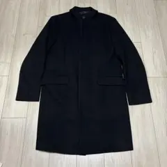 セオリー ウール カシミヤ スタンドカラーコート ブラック 38