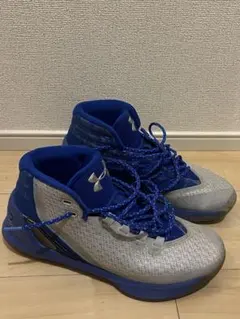 Curry アンダーアーマー バスケットシューズ 青/グレー ハイカット