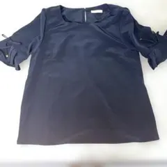 Te chichi ネイビー 半袖ブラウス