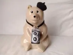 しろくま貯金箱 ベレー帽 二眼レフカメラ 2点セット