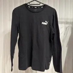 PUMA プーマ ジュニア 長袖 Tシャツ 160cm ブラック ロゴプリント